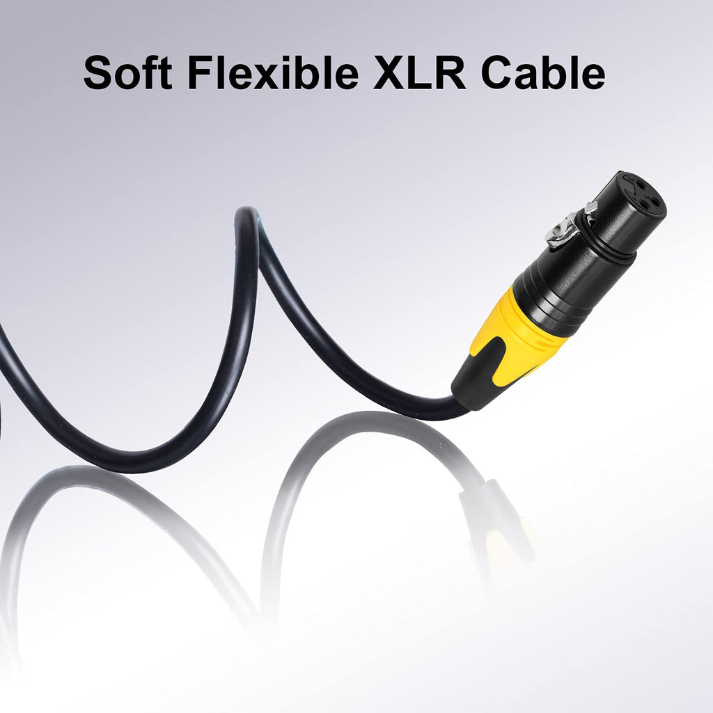 XLR Microphone Cables 25ft 4 Pack Balanced Male to Female Cable Pack of 2 W627