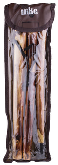Wooden Walking Stick with Compass and Pouch Q105226