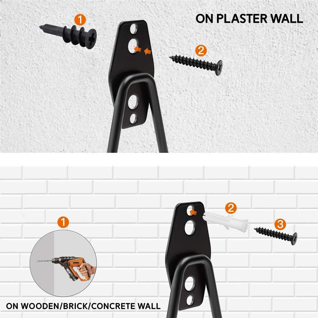 12 Pack Wall Storage Hooks with 2 Extension Cord Straps, Heavy Duty Tool Hangers I75976