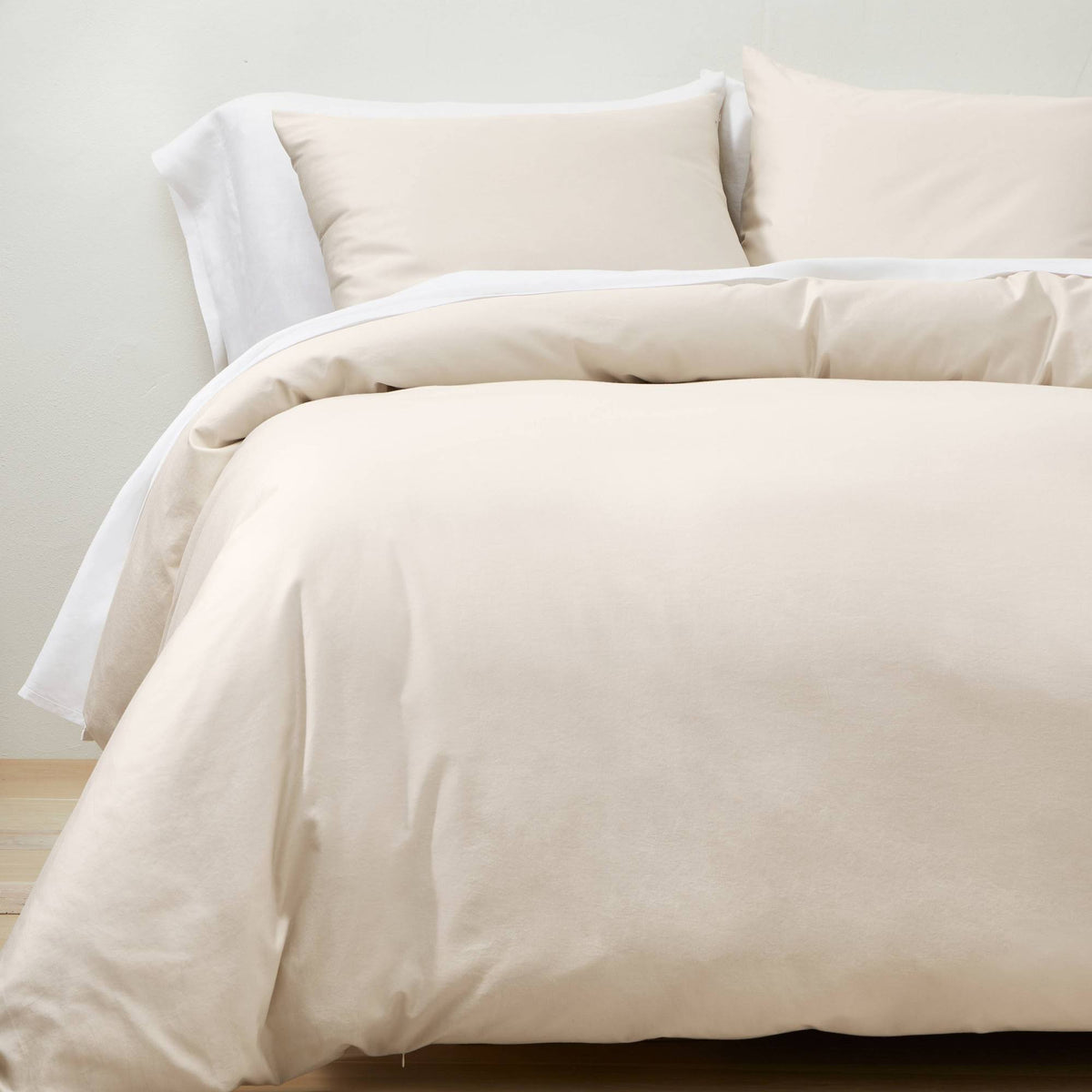 Natural Washed Sateen Duvet & Sham Set Y54006