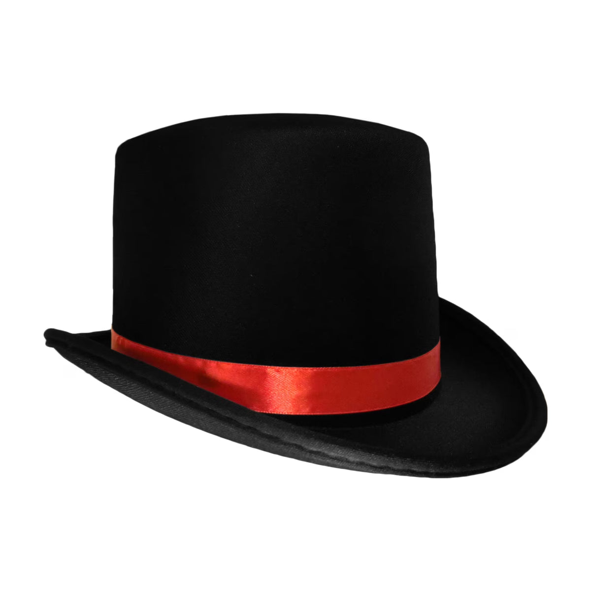 Black Top Hat with Red Band Costume Z593