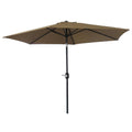 Black Steel Pole Market Patio Umbrella U8006