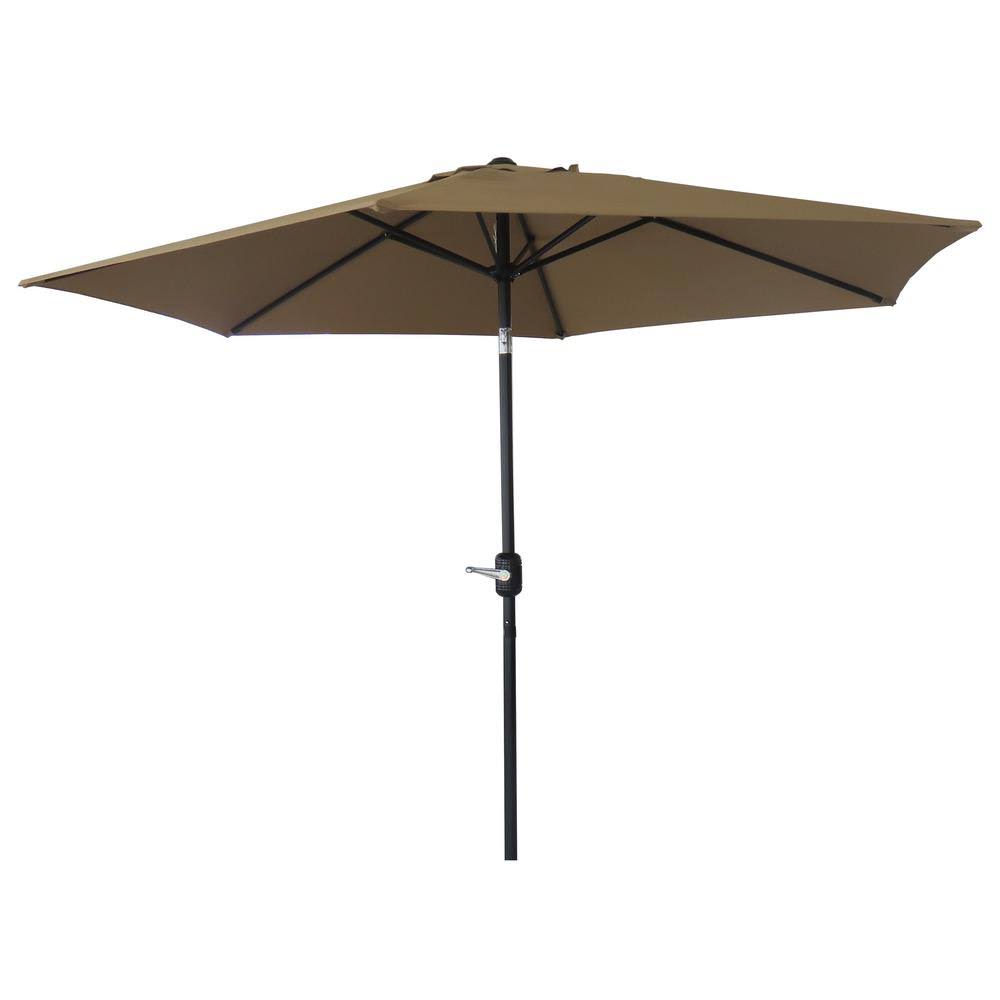 Black Steel Pole Market Patio Umbrella U8006