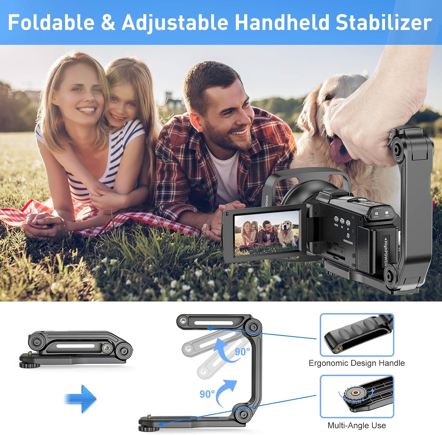 4K 48MP Ultra HD WiFi Digital Camera Camcorder with Microphone B740378