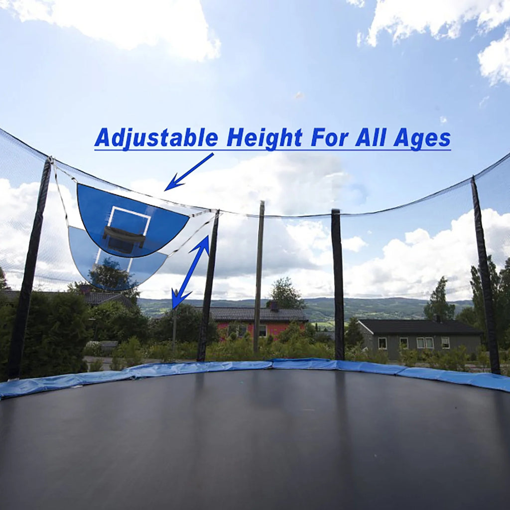 Universal Trampoline Basketball Hoop Set with Pump and Mini Basketballs P64680