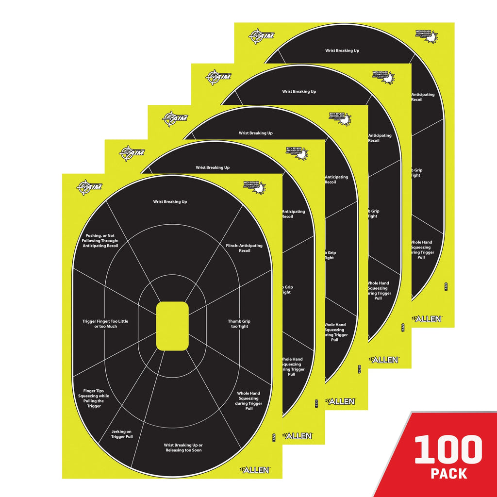 Splash Firearm Shooting Targets, 100-Pack, Black V882