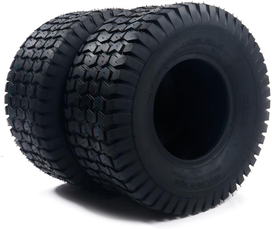 2Pcs 15x6.00-6 4PLY Turf Lawn Mower Go Kart Tires D7296