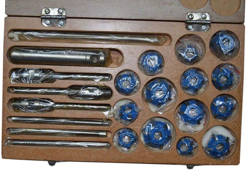 14 PCS Carbide Tipped Valve Seat Cutter Kit with 3 Stems W178