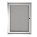 36 in. x 36 in. 1-Door Satin Aluminum Frame Enclosed Vinyl Bulletin Board R89812