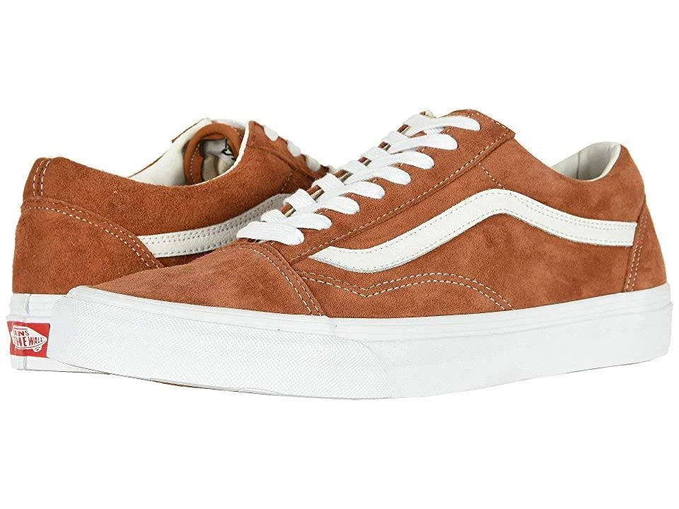 Leather Brown True White Pig Suede Old Skool Shoes F841