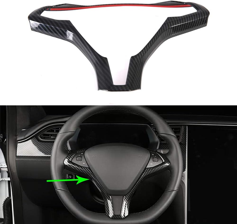 Interior Door Panel Molding Trim ABS Imitation Carbon Fiber (Pack of 4) C22127