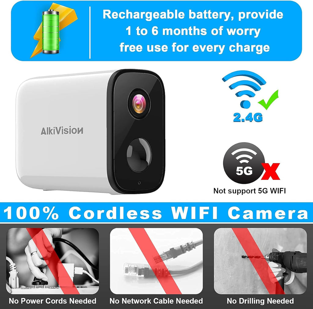 Wireless 1080P WiFi Outdoor Security Camera with Night Vision and Motion Detection H8886