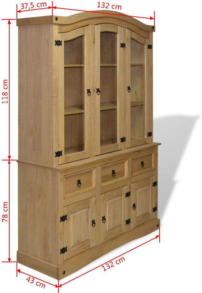 Mid Century Wood Buffet Server Sideboard Cabinet P76775