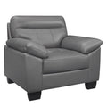 Dark Gray Leather Match Accent Chair Q530177