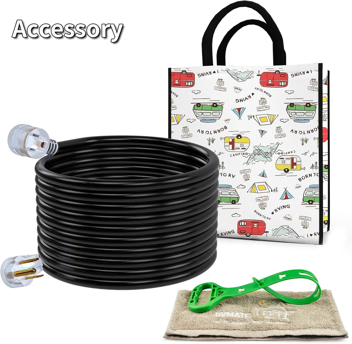250V 25 Feet 8 AWG NEMA 6-50 STW Welder Extension Cord, Pack of 2 F5326