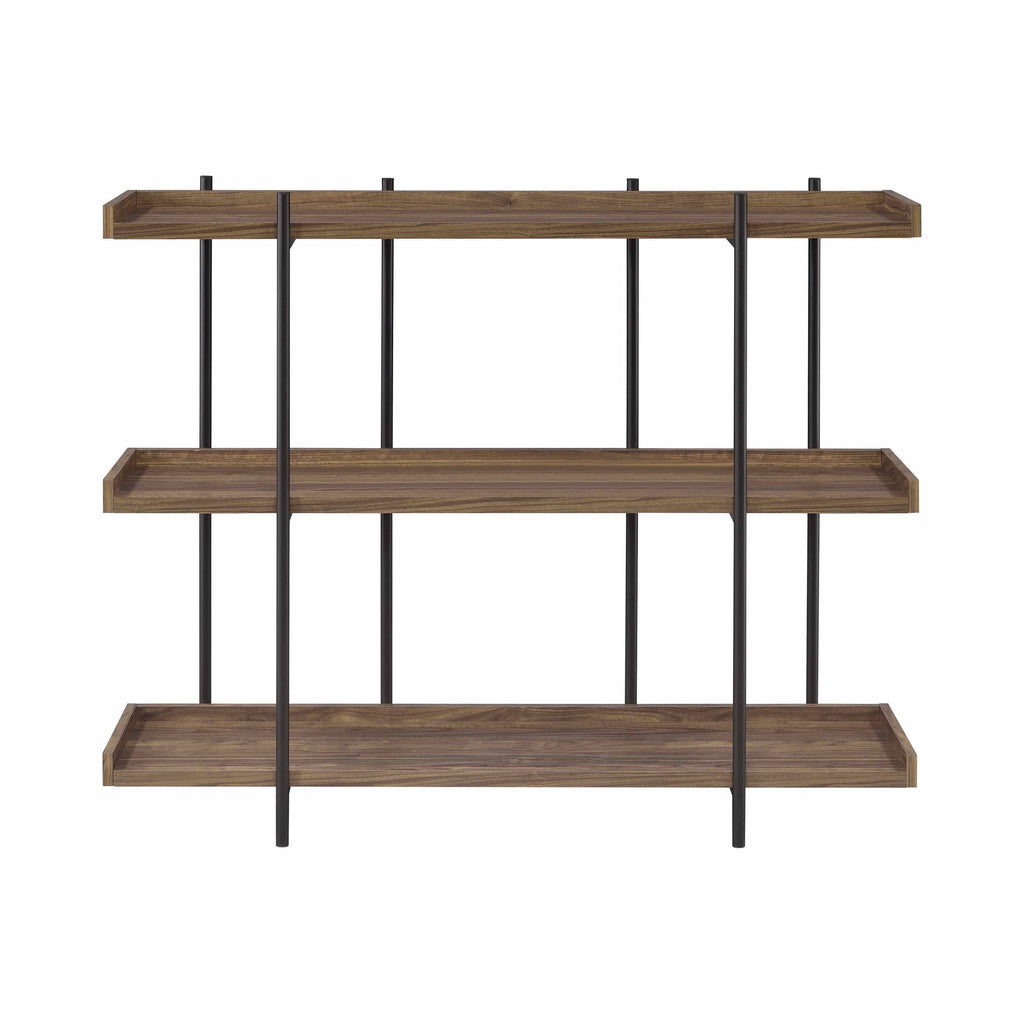 Aged Walnut 3-Shelf Bookcase U872