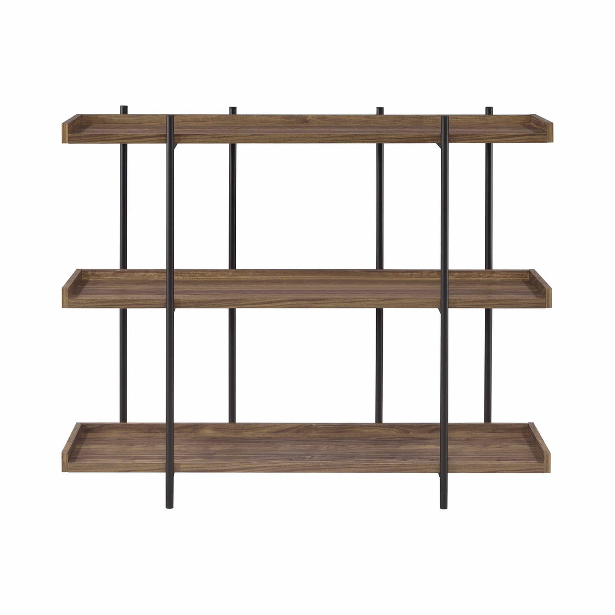 Aged Walnut 3-Shelf Bookcase U872