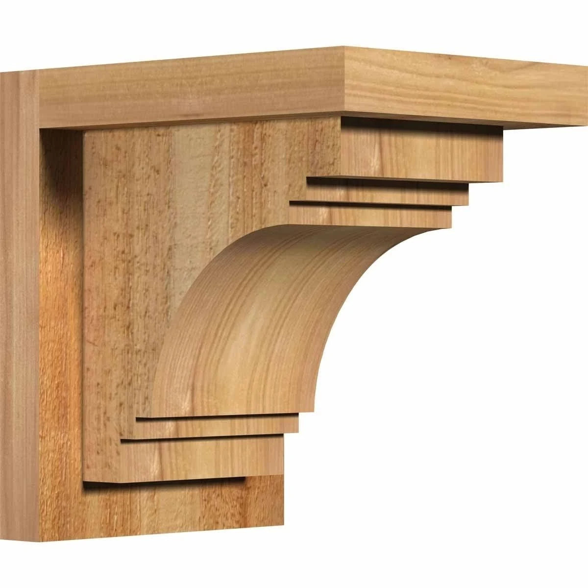 Pescadero Rough Sawn Corbel with Backplate, Western Red Cedar K5172