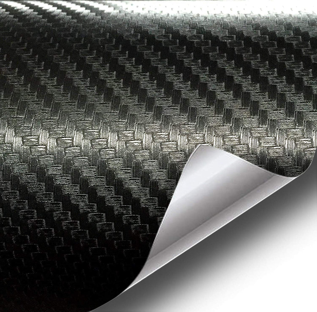 Black Carbon Fiber Car Wrap Vinyl Roll 6ft x 5ft M866994