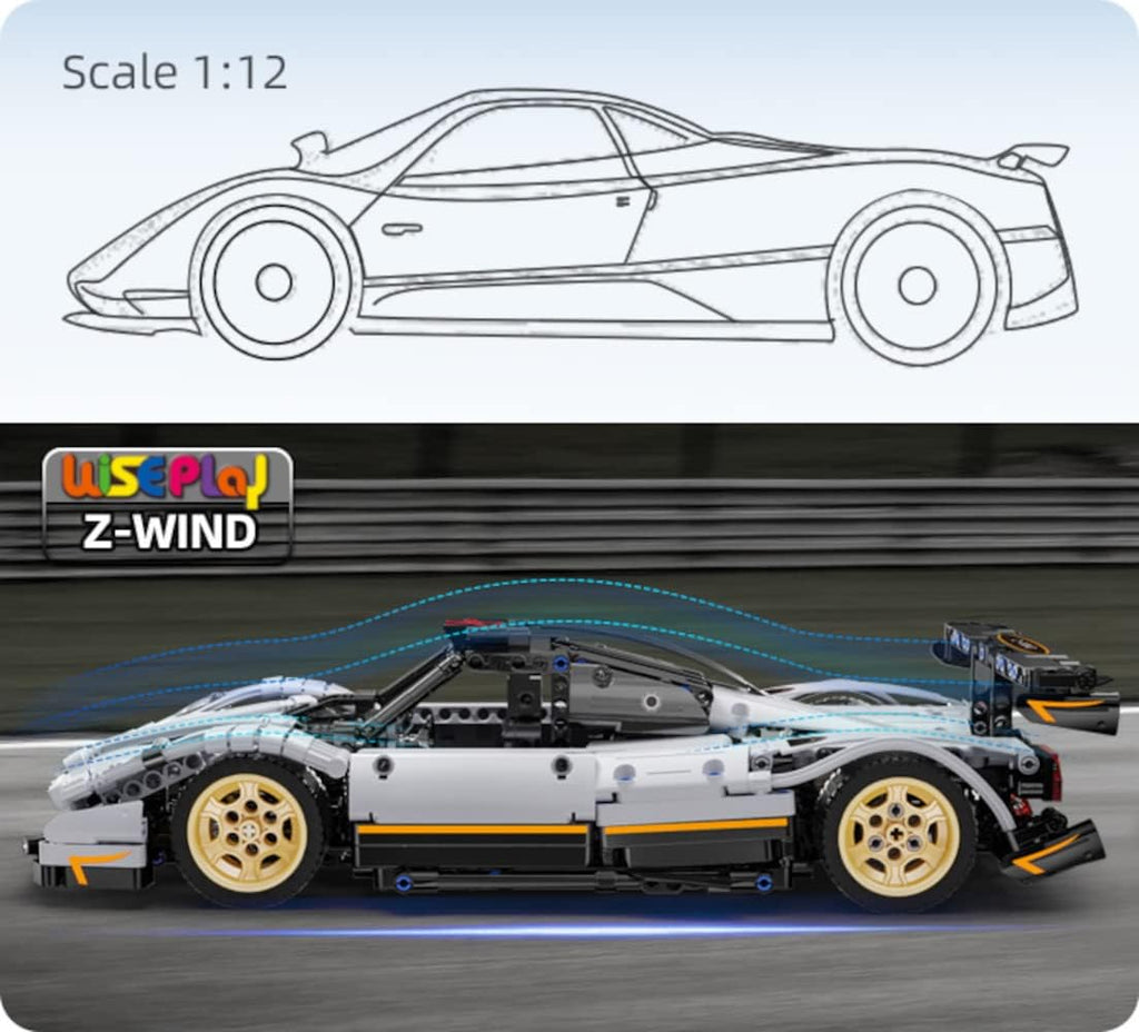 1:12 Scale Collectible Model Race Car Technic Set S255239