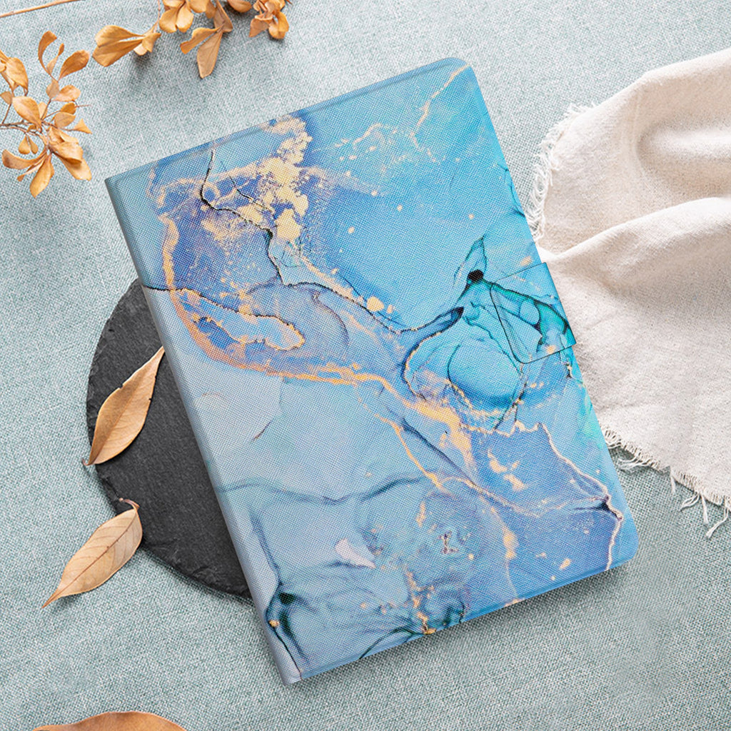 Blue Marble PU Leather Flip Case with Card Holder F94405