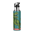 Dinosaur Green Stainless Steel Insulated Water Bottle with Straw Lid D366