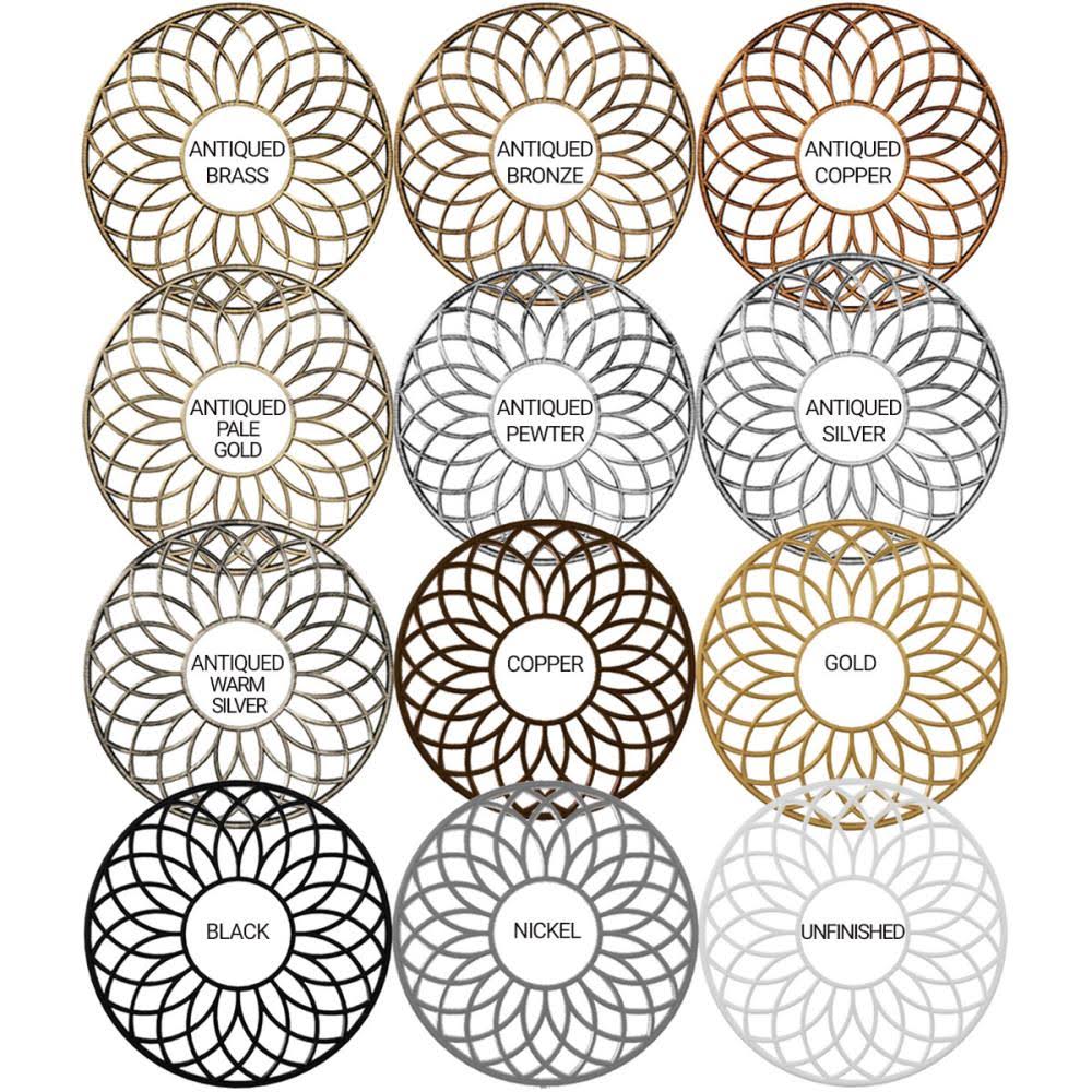 26x22OD x 9 1/2x22ID x 3/4x22P PVC Pierced Ceiling Medallion L525