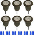 6-Pack 1 Watt LED In Ground Lights with 36 Feet Cable, Gold Finish, Waterproof IP67 M75482