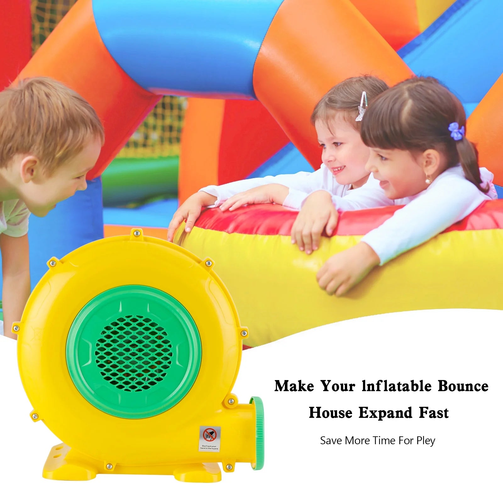 550 Watt Inflatable Bounce House Water Slide Air Pump Blower Fan E74826