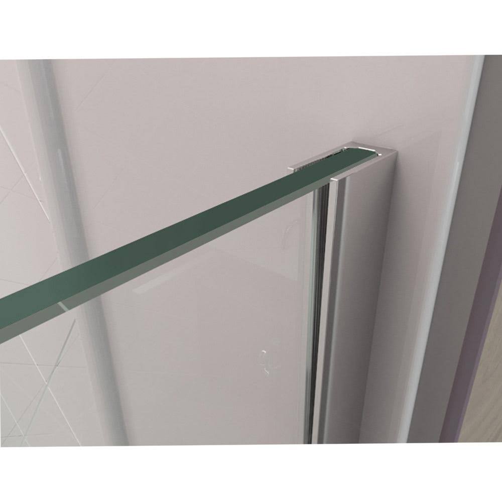Frameless Shower Screens 30 in. W x 72 in. H Each, Satin Black E487