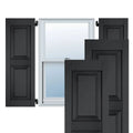 Black Raised Panel Shutters Pair L34524