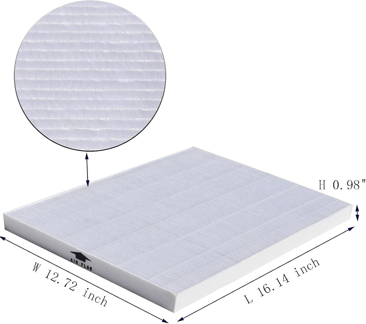 2 Sets Replacement Filter H for Winix Air Purifier, 2 Pack HEPA Filter and 2 Pack Activated Carbon Filter J86332