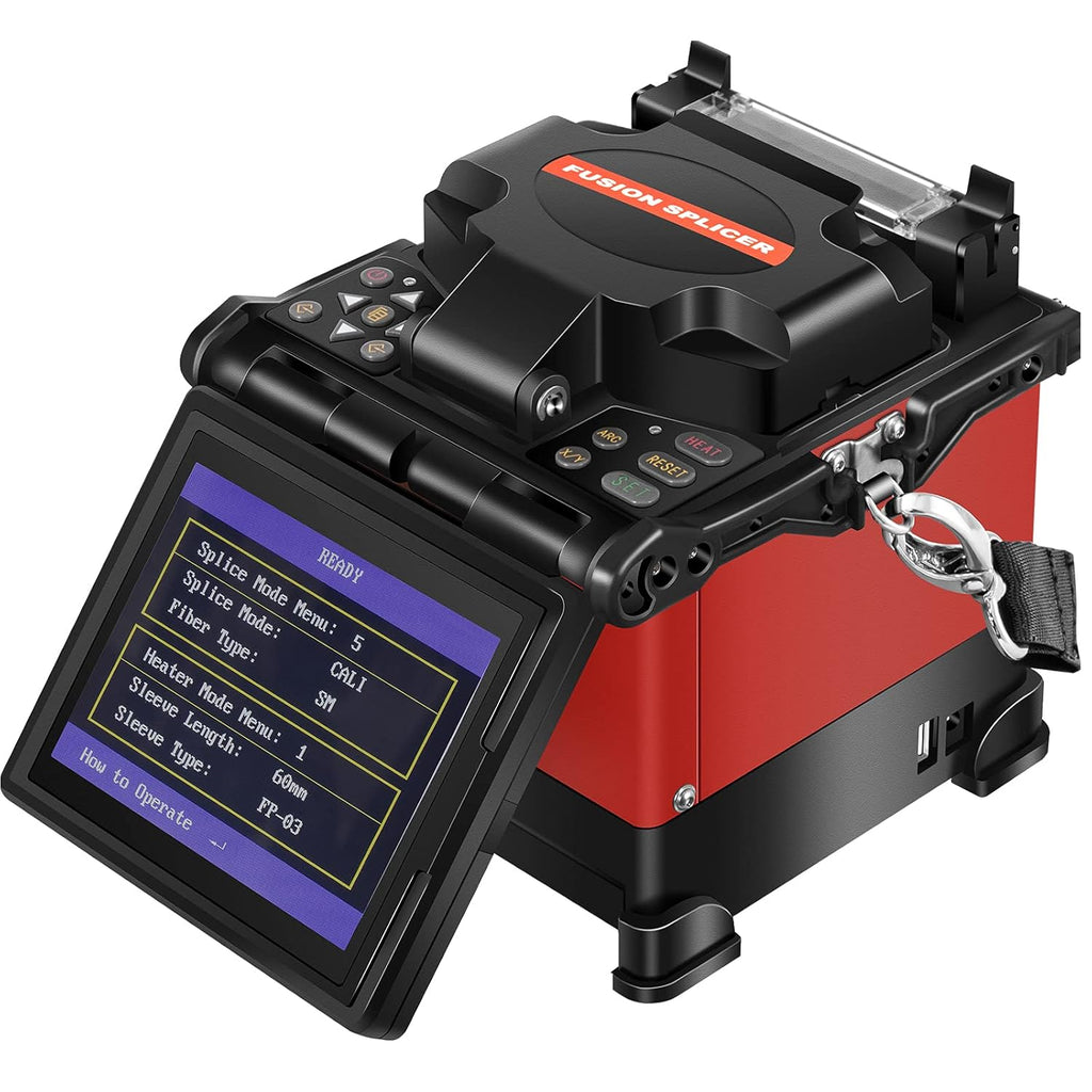 Fiber Optic Fusion Splicer Kit with 5 Inch LCD Screen E724