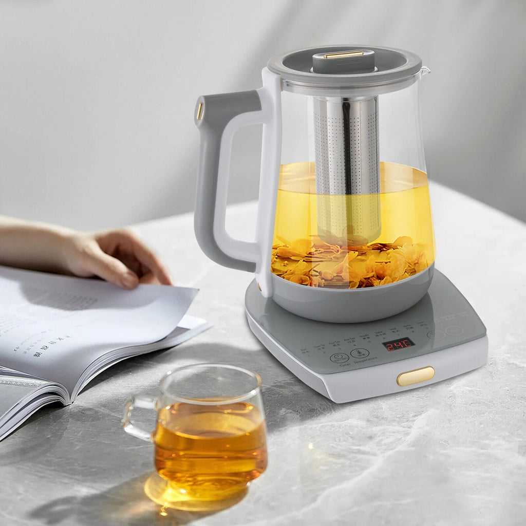 1.8L 800W Electric Kettle Glass Water Boiler Stainless Steel O616397