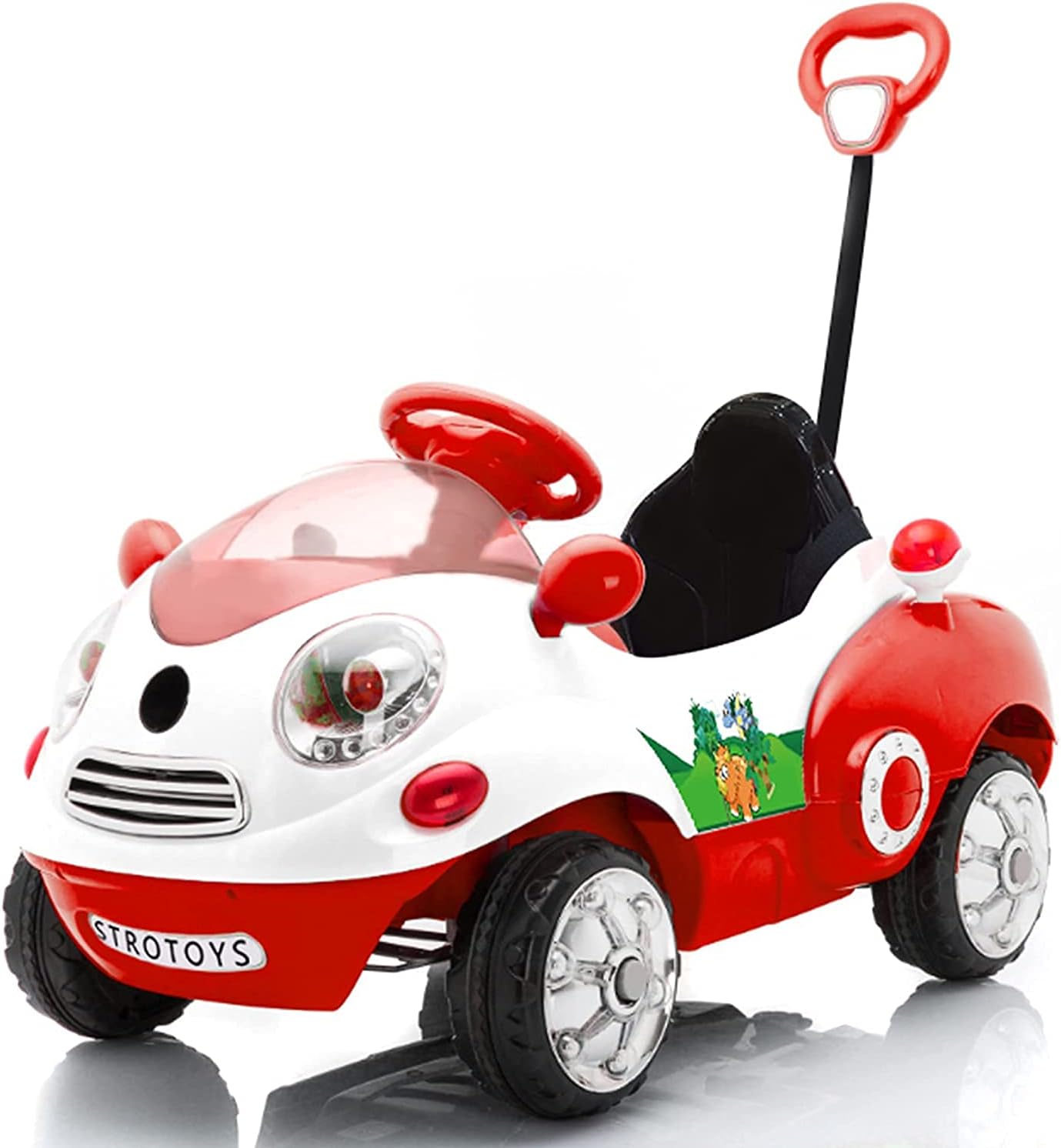 Pink Ride On Push Car with Remote Control B5530
