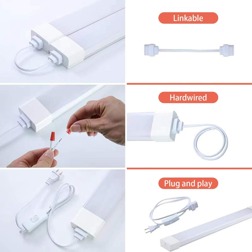 2FT 18W 5000K Waterproof LED Tube Light with Switch Cord A55903