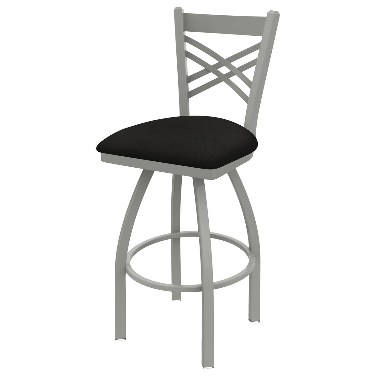 25x22 Counter Stool with Anodized Nickel Finish and Swivel Seat F853394
