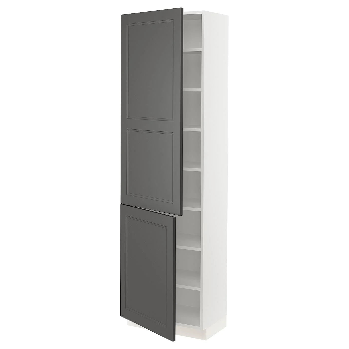 White High Cabinet with Shelves & 2 Doors B207