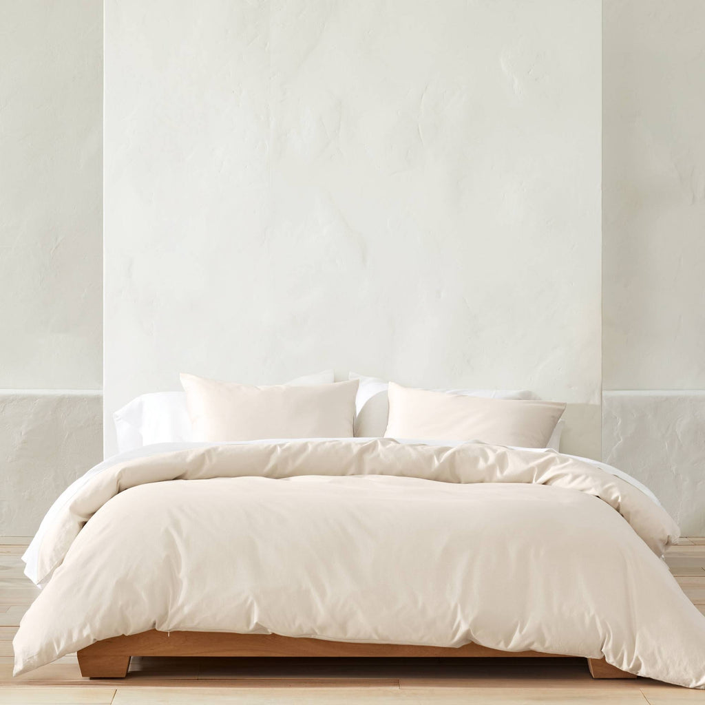 Natural Washed Sateen Duvet & Sham Set Y54006