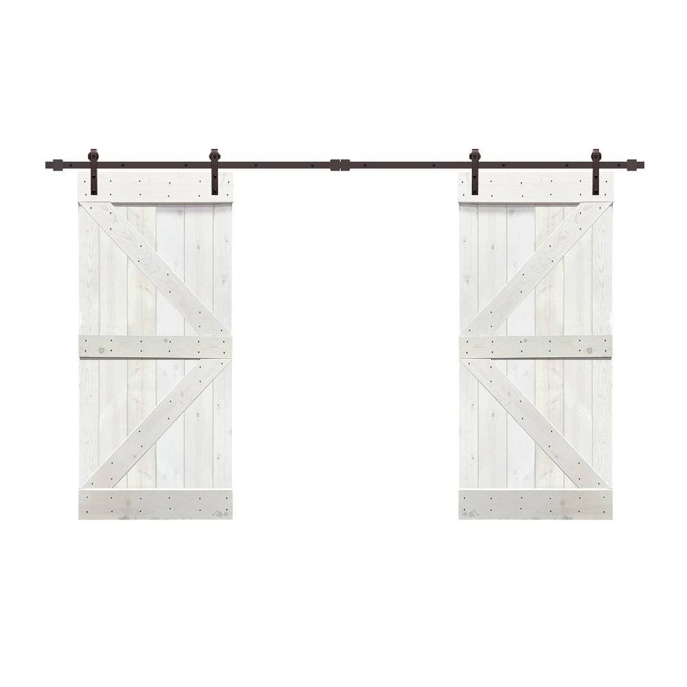 White 60 x 84 Barn Door with Hardware Kit A8920