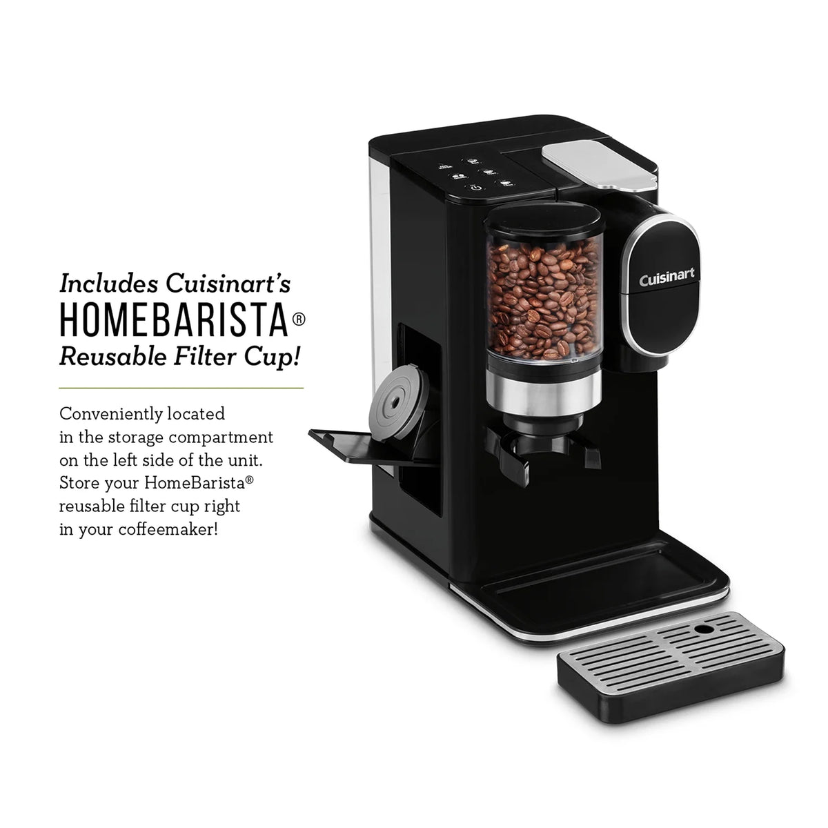 Grind and Brew Single-Serve Coffeemaker Bundle with 3 Single Serve Brew Cups of Coffee F31652