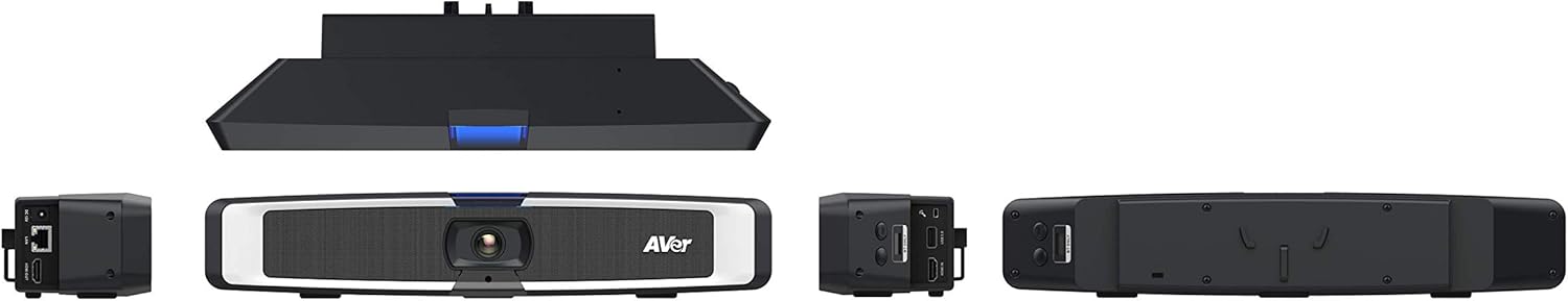 4K Videobar with Built-in Adjustable Fill Light, Microphone and Speakers, Dual FOV, Mountable Webcam H291