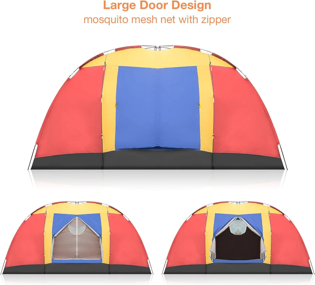 8 Person Lightweight Camping Tent with Carry Bag S72979