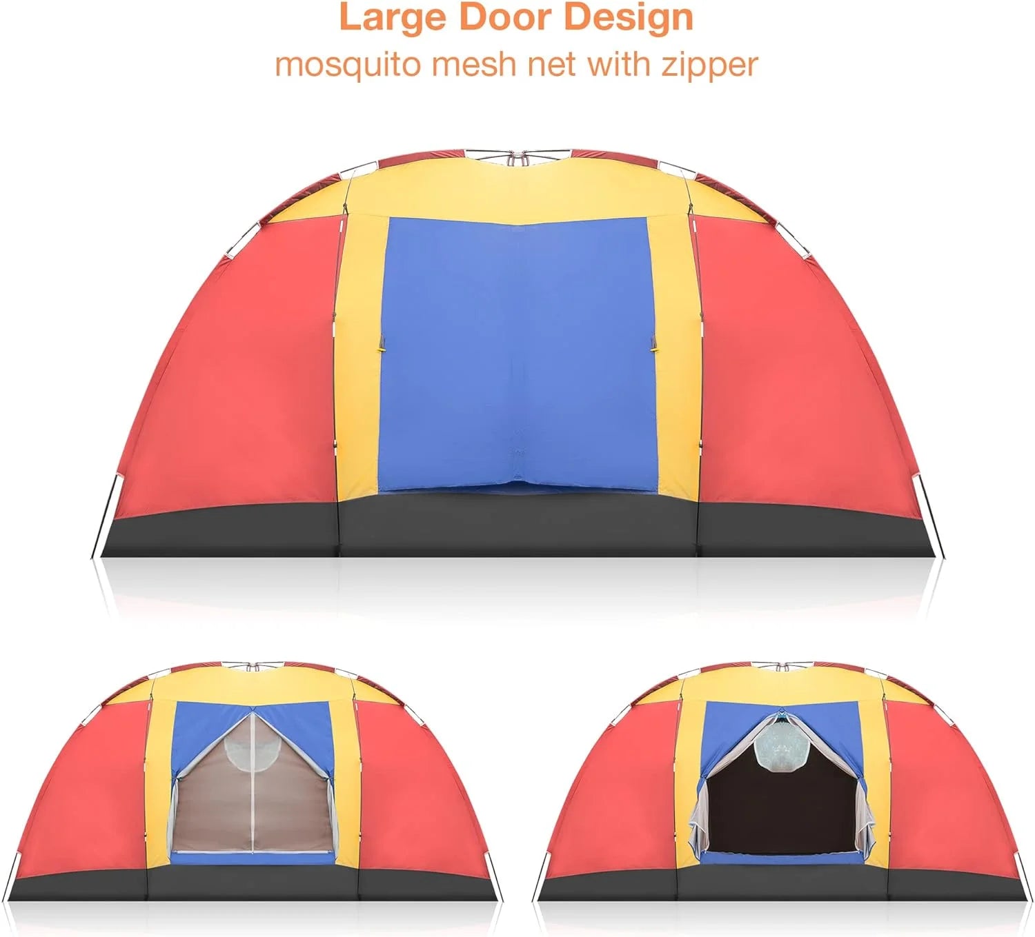 8 Person Lightweight Camping Tent with Carry Bag S72979