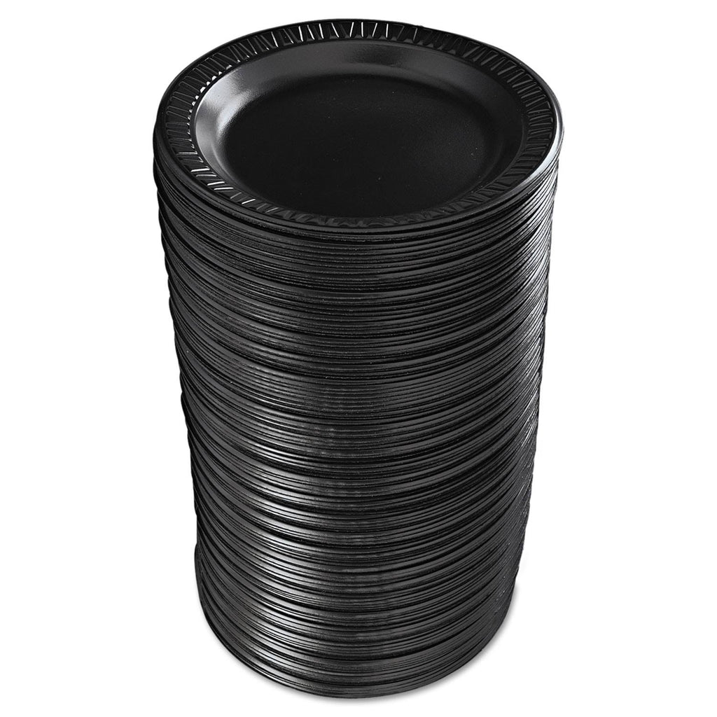 500 Count Black Laminated Foam Plate V992