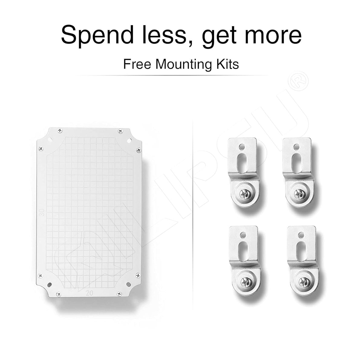 Stainless Steel Latch Junction Box with Inner Door, IP67 Waterproof Electrical Box, ABS Plastic Grey, Pack of 2 Z427