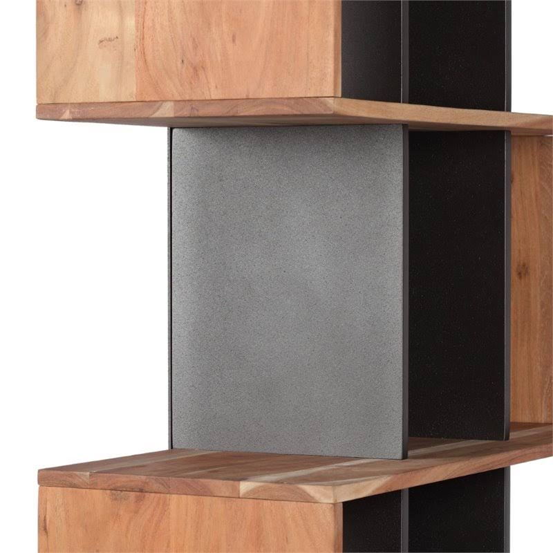 Natural Acacia Wood Bookcase F105