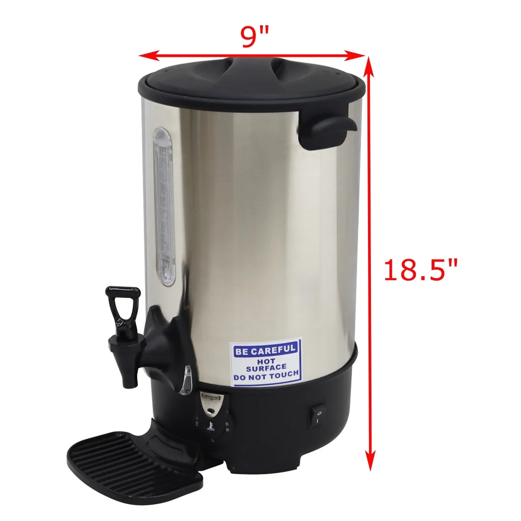 9.7L Stainless Steel Hot Coffee Dispenser Water Boiler Kettle M335621