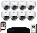 8 Channel 4K NVR 5MP Security Camera System with 8 Dome Cameras and 4TB Hard Drive R103462