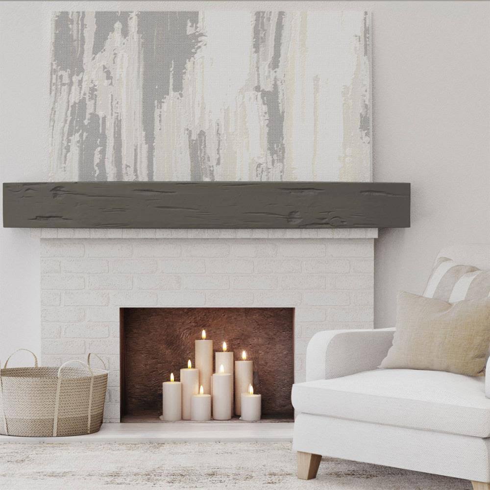 Pecky Cypress Faux Wood Fireplace Mantel Q70959